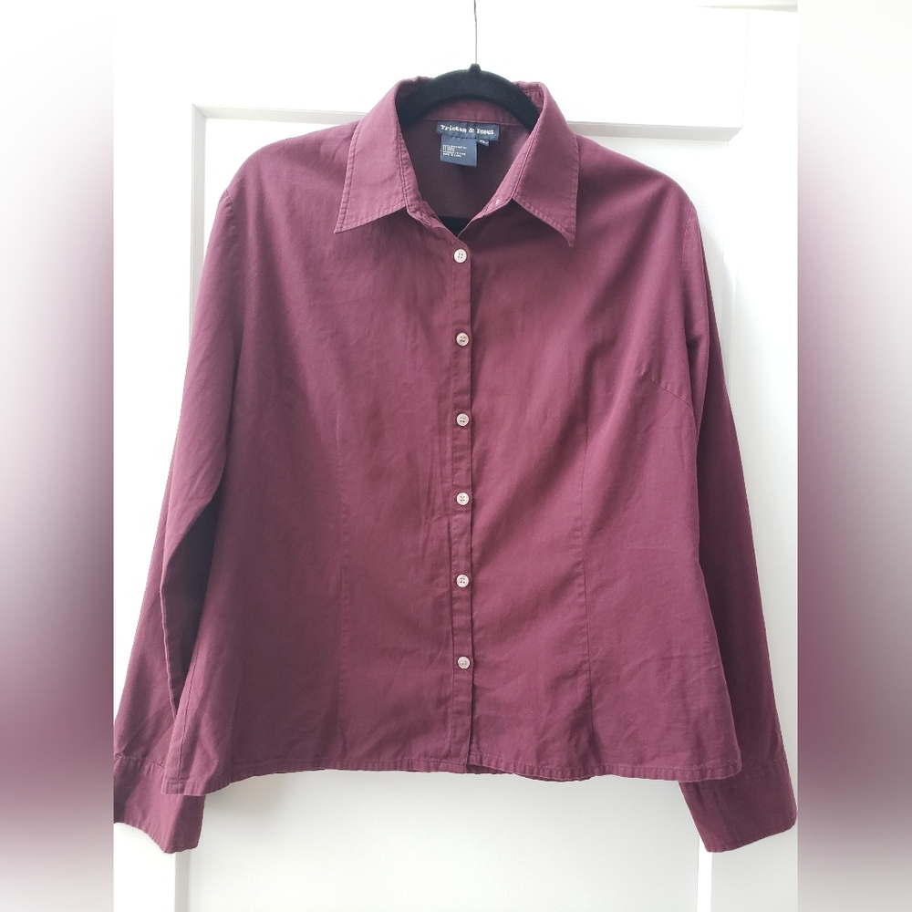 Women's Tristan and Iseut XL Burgundy Shirt Size XL